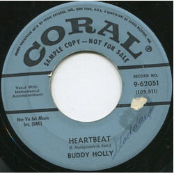 Buddy Holly Heartbeat / Well.... All Right USED VINYL 7INCH 45 RPM SINGLE PROMO