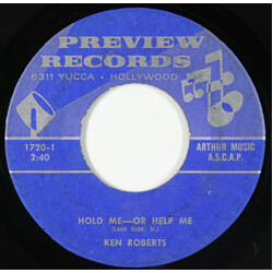 Ken Roberts / Barbara Foster Hold Me-Or Help Me/A Forgotten Mother USED VINYL 7INCH 45 RPM
