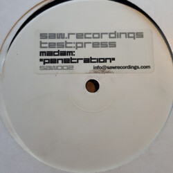 Madam Penetration USED VINYL 12INCH TEST PRESSING WHITE LABEL