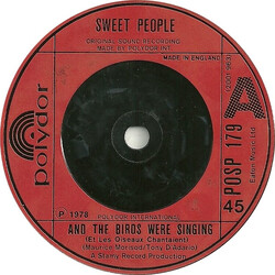 Sweet People And The Birds Were Singing (Et Les Oiseaux Chantaient) USED VINYL 7INCH 45 RPM SINGLE