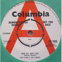 Gary Farr (2) / The T-Bones (2) Give All She's Got USED VINYL 7INCH 45 RPM SINGLE PROMO