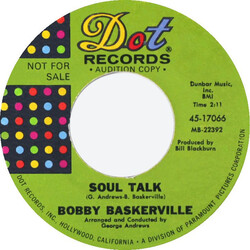 Bobby Baskerville Soul Talk / Gotcha Where I Wancha USED VINYL 7INCH 45 RPM SINGLE PROMO