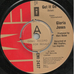 Gloria Jones Get It On USED VINYL 7INCH 45 RPM SINGLE PROMO