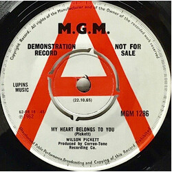Wilson Pickett My Heart Belongs To You / Let Me be Your Boy USED VINYL 7INCH 45 RPM SINGLE PROMO