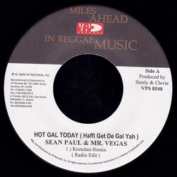 Sean Paul / Mr. Vegas Hot Gal Today (Haffi Get De Gal Yah) USED VINYL 7INCH 45 RPM SINGLE STEREO