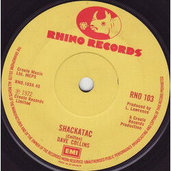 Dave Collins (3) Shackatac USED VINYL 7INCH 45 RPM SINGLE