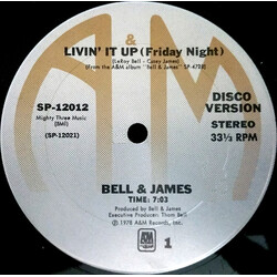 Bell & James Livin' It Up (Friday Night) VINYL 12" USED