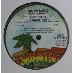 Invisible Man's Band X-Country (Flamin' Hot) USED VINYL 12INCH 33 S RPM PROMO