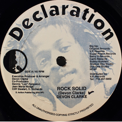 Devon Clarke (2) Rock Solid Vinyl 12" USED