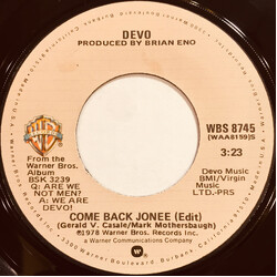 Devo Come Back Jonee (Edit) USED VINYL 7INCH 45 RPM SINGLE