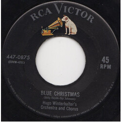 Hugo Winterhalter's Orchestra And Chorus Blue Christmas / White Christmas USED VINYL 7INCH 45 RPM REISSUE