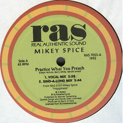 Mikey Spice Practice What You Preach USED VINYL 12INCH