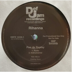 Rihanna Pon De Replay USED VINYL 12INCH PROMO