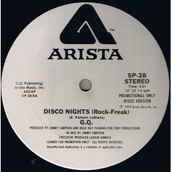 GQ Disco Nights (Rock-Freak) USED VINYL 12INCH 33 S RPM PROMO