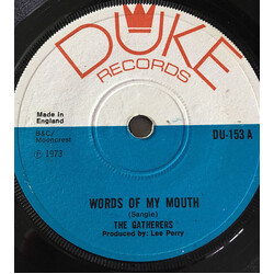The Gatherers / The Upsetters Words Of My Mouth USED VINYL 7INCH SINGLE 45 RPM