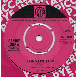 Sandie Shaw Long Live Love Vinyl 7" USED