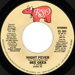 Bee Gees Night Fever USED VINYL 7INCH 45 RPM SINGLE STYRENE STEREO