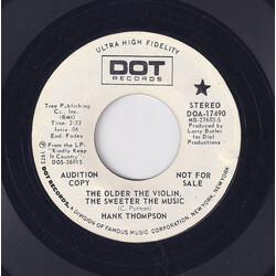 Hank Thompson The Older The Violin, The Sweeter The Music USED VINYL 7INCH 45 RPM PROMO