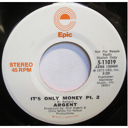Argent It's Only Money Part 2 USED VINYL 7INCH 45 RPM SINGLE PROMO STEREO MONO