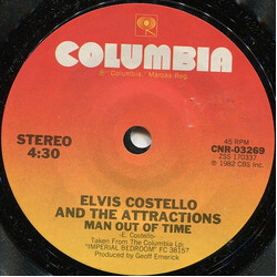 Elvis Costello & The Attractions Man Out Of Time USED VINYL 7INCH 45 RPM SINGLE SIDED SINGLE STYRENE STEREO