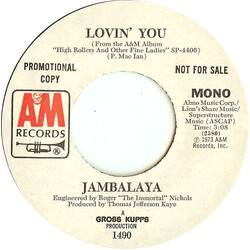 Jambalaya (3) Lovin' You USED VINYL 7INCH 45 RPM PROMO