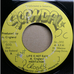 The Meditations Life Is Not Easy USED VINYL 7INCH 45 RPM