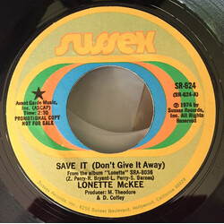 Lonette McKee Save It (Don't Give It Away) / Do To Me USED VINYL 7INCH 45 RPM PROMO