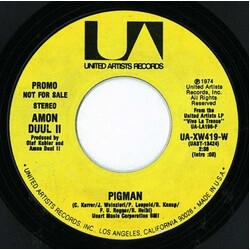 Amon Düül II Pigman USED VINYL 7INCH 45 RPM SINGLE PROMO STEREO MONO