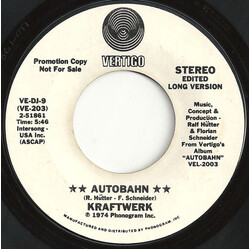 Kraftwerk Autobahn USED VINYL 7INCH SINGLE PROMO STYRENE