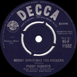 Paddy Roberts (2) Merry Christmas You Suckers USED VINYL 7INCH 45 RPM SINGLE REISSUE