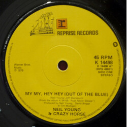 Neil Young / Crazy Horse My My, Hey Hey (Out Of The Blue) USED VINYL 7INCH 45 RPM SINGLE