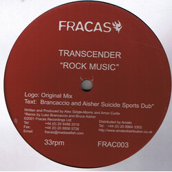 Transcender Rock Music VINYL 12" USED