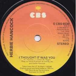 Herbie Hancock I Thought It Was You VINYL 7" USED