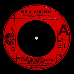 Jon & Vangelis State Of Independence / The Friends Of Mr. Cairo Vinyl USED
