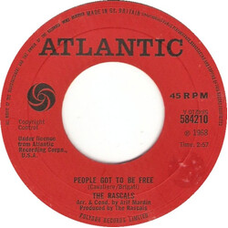 The Rascals People Got To Be Free / My World USED VINYL 7INCH SINGLE 45 RPM