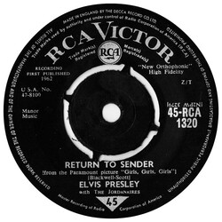 Elvis Presley / The Jordanaires Return To Sender USED VINYL 7INCH 45 RPM SINGLE