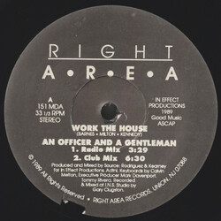 An Officer And A Gentleman Work The House VINYL 12" USED