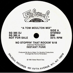 Instant Funk No Stoppin' That Rockin' USED VINYL 12INCH PROMO 33 S RPM
