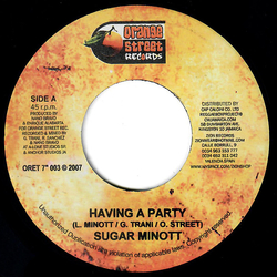 Sugar Minott Having A Party Vinyl 7" USED