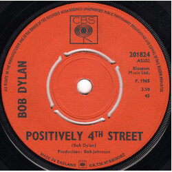 Bob Dylan Positively 4th Street VINYL 7" USED