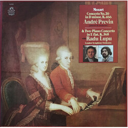 Wolfgang Amadeus Mozart / André Previn / Radu Lupu / London Symphony Orchestra Concerto No. 20 in D Minor, K.466 & Two-Piano Concerto in E flat, K.365