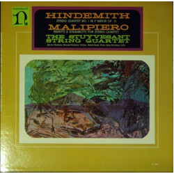 Paul Hindemith / Gian Francesco Malipiero / The Stuyvesant String Quartet String Quartet No. 1 In F Minor Op. 10/Rispetti E Strambotti For String Quar