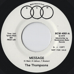The Thompsons Message (Froz1 Edit) / I'll Always Love You USED VINYL 7INCH 45 RPM PROMO