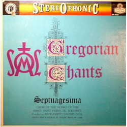 Chœur Des Moines De L'Abbaye Saint-Pierre De Solesmes / Dom Joseph Gajard Gregorian Chants Septuagesima Mass Vinyl LP USED