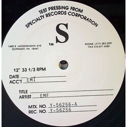 EMF They're Here USED VINYL 12INCH 33 S RPM TEST PRESSING