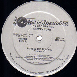 Pretty Tony Fix It In The Mix VINYL 12" USED
