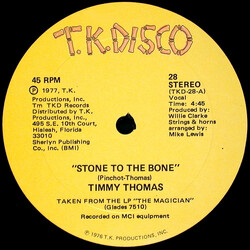Timmy Thomas Stone To The Bone VINYL 12" USED