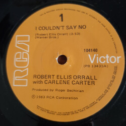 Robert Ellis Orrall / Carlene Carter I Couldn't Say No USED VINYL 7INCH 45 RPM SINGLE