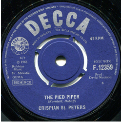 Crispian St. Peters The Pied Piper Vinyl 7" USED