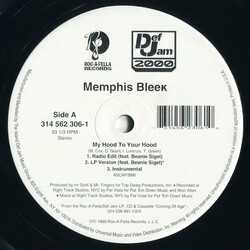 Memphis Bleek My Hood To Your Hood USED VINYL 12INCH 33 S RPM